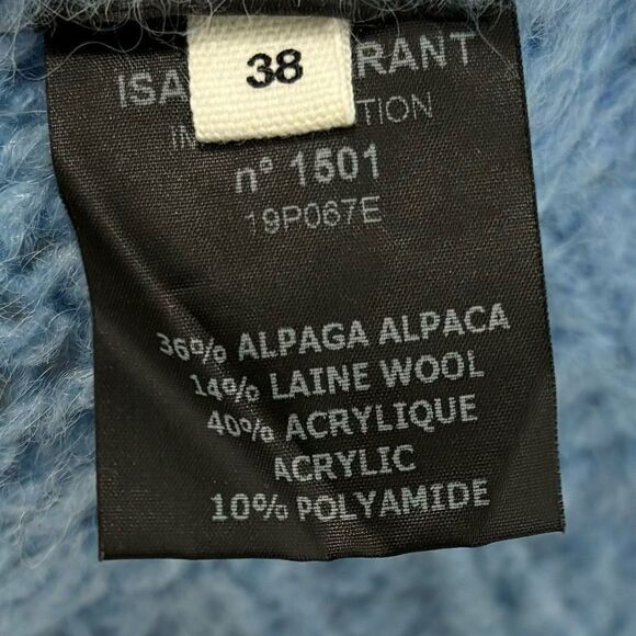 ISABEL MARANT ÉTOILE Brushed Alpaca pointelle-knit sweater in sky blue - Picture 10 of 11